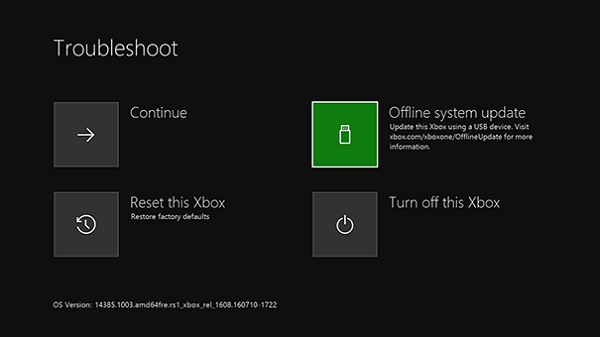 עדכון Xbox One לא מקוון