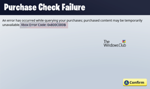 Comment réparer le code d'erreur Xbox 0x800c000B