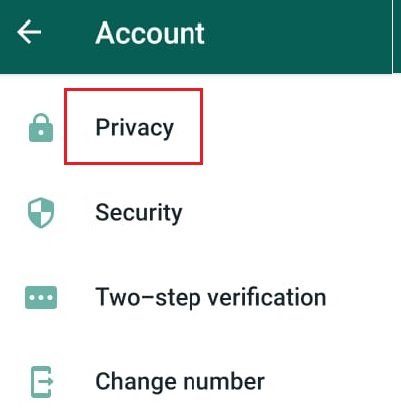 Privacidad de la cuenta de WhatsApp