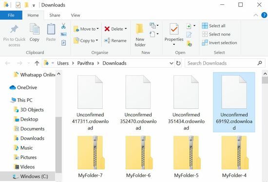 Comment ouvrir un fichier crdownload sur Windows 10