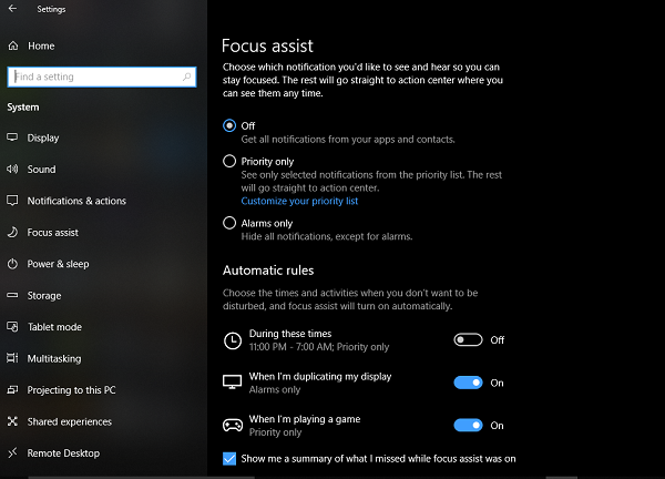 Cara mengaktifkan & mengkonfigurasi Focus Assist pada Windows 10