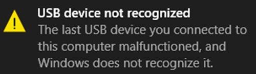 USB-C ne deluje ali je prepoznan