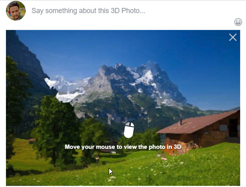 כיצד לפרסם תמונה תלת מימדית לפייסבוק