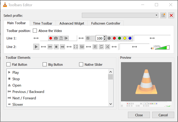 Kā pielāgot VLC Media Player saskarni
