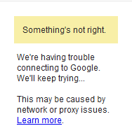 Gmaili vea „Midagi pole korras” parandamine