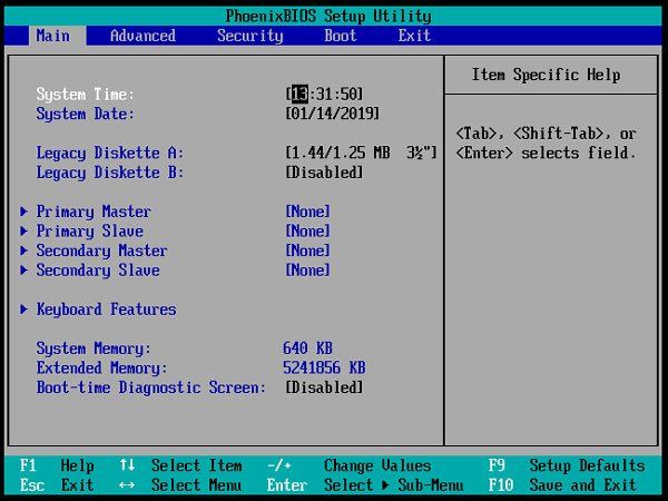 BIOSin avaaminen ja käyttö VMware Workstationissa