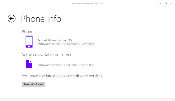 Alat za oporavak softvera za Windows Phone