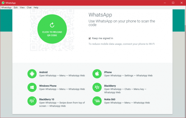 WhatsApp Windows-tietokoneelle