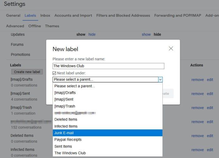 Comment créer un nouveau dossier ou un raccourci dans Gmail