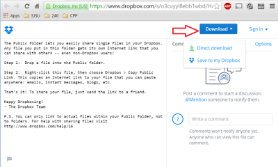 Dropbox за Gmail визуализира файла на dropbox
