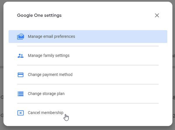 Google One सदस्यता को कैसे बदलें या रद्द करें