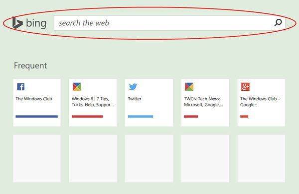 Ajouter ou supprimer la barre de recherche Bing de la page Nouvel onglet d'Internet Explorer