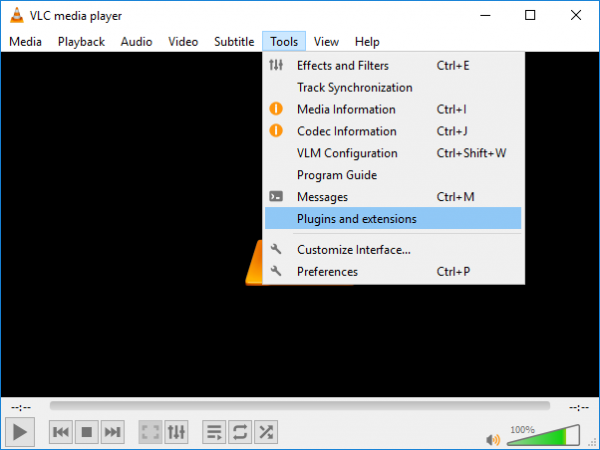 voeg plug-ins en extensies toe aan VLC
