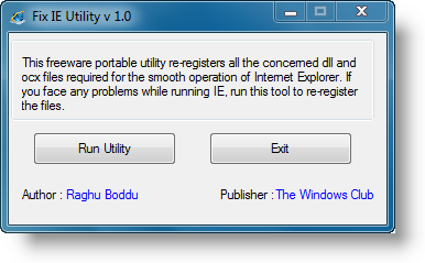 Popravite Internet Explorer s programom Fix IE Utility