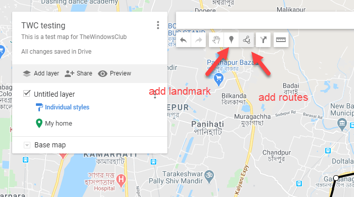 Buat peta secara percuma dalam Peta Google