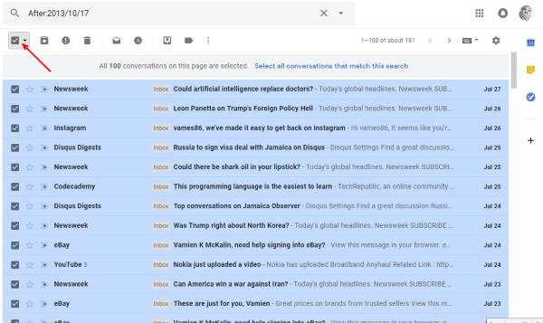 هناك عدد كبير جدًا من الرسائل لتنزيل رسالة خطأ في Gmail