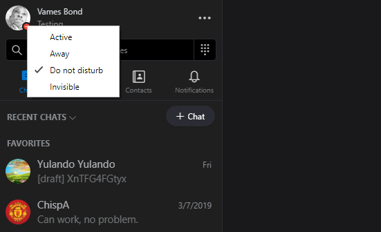 הודעות על הודעות סקייפ אינן פועלות ב- Windows 10
