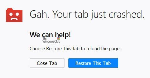 Gah, tab anda baru sahaja menghancurkan mesej di Firefox