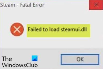 Hindi naayos ang Nabigong i-load ang error ng steamui.dll sa Windows 10