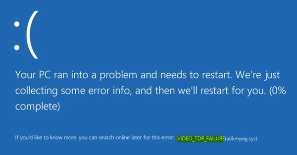 Video_TDR_Failure igdkmd64.sys, amdkmdag.sys, nvlddmkm.sys, atikmpag.sys BSOD