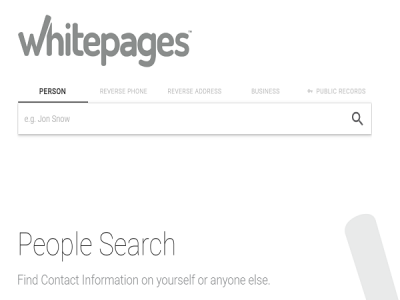 whitepages लोग खोज इंजन