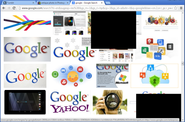 De Chrome-browser toont zwarte vakken op webpagina's