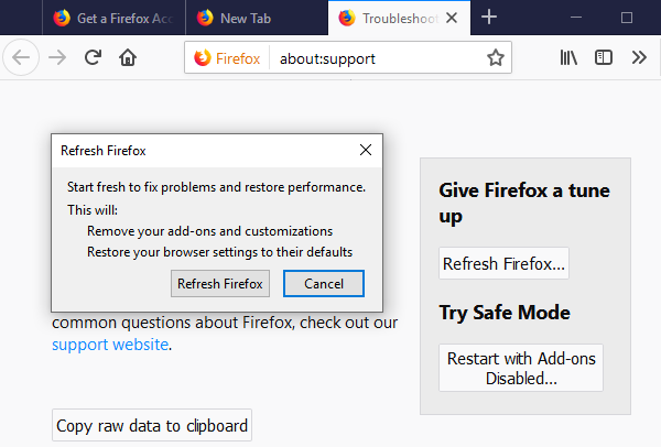 إصلاح مشكلات Firefox على جهاز كمبيوتر يعمل بنظام Windows