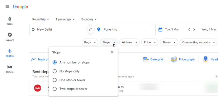 Kā izmantot Google lidojumus, lai izsekotu lidojumu vai maršruta cenas