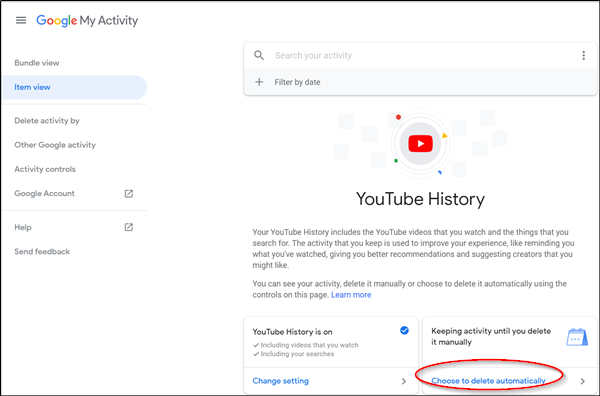 Kā automātiski izdzēst YouTube meklēšanas vēsturi no datora
