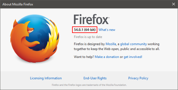 इसकी सुविधाओं का लाभ लेने के लिए फ़ायरफ़ॉक्स 64 बिट पर स्विच करें