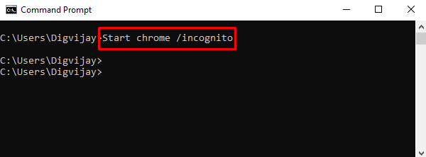 Avaa Chrome incognito-tilassa