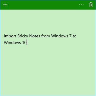 Kako uvesti ljepljive bilješke iz sustava Windows 7 u sustav Windows 10