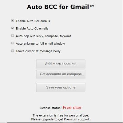 Automaatse CC ja BCC seadistamine Gmailis ja Outlookis
