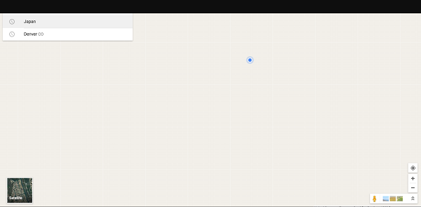 Google マップが表示されないが空白の画面