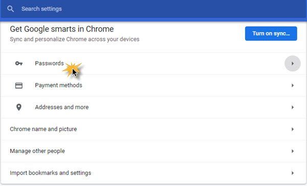 Beheer, bewerk en bekijk opgeslagen wachtwoorden in de Chrome-browser op een Windows-pc