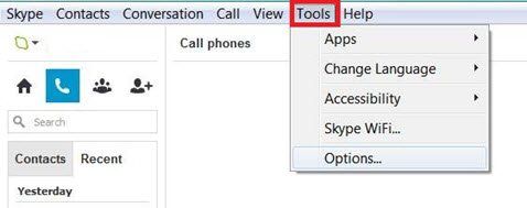 اسکائپ ایموٹیکنز کو غیر فعال کریں۔