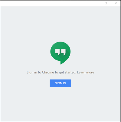 Google Meet või Hangoutsi Chrome'i laienduse kasutamine oma Windows 10-s