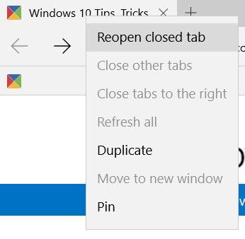 Bagaimana untuk membuka semula tab tertutup dalam pelayar Chrome, Edge, Firefox, IE, Opera