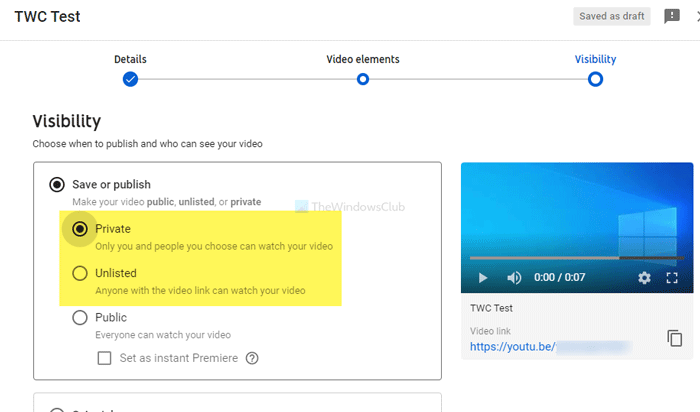 Kako zasebno naložiti in deliti YouTube video
