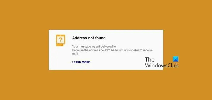 Parandage Gmaili viga aadressi ei leitud