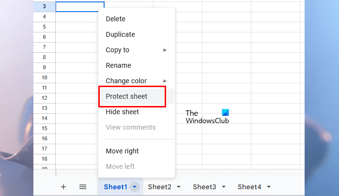   Защитите вкладку или лист в Google Sheets