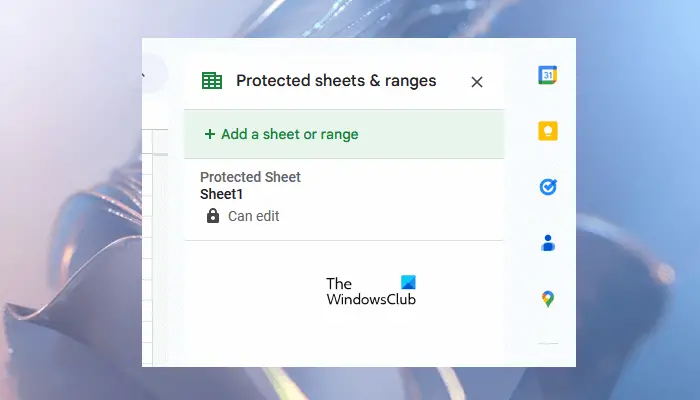   Chỉnh sửa quyền của tab được bảo vệ trong Google Trang tính