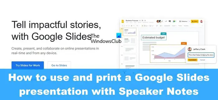 Cara menggunakan dan mencetak Google Slides dengan Speaker Notes