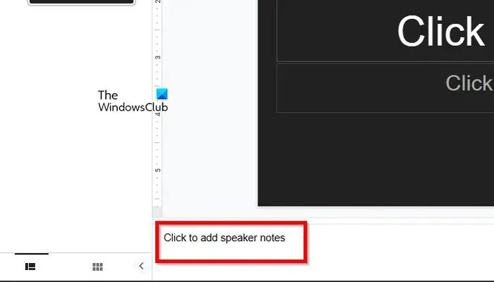   Konuşmacı notları eklemek için tıklayın Google Slaytlar