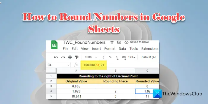 Paano Mag-round Number sa Google Sheets