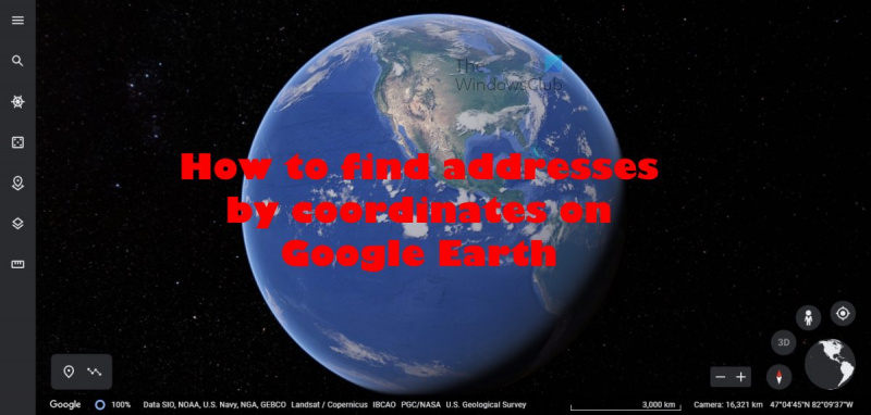 Página inicial do Google Earth