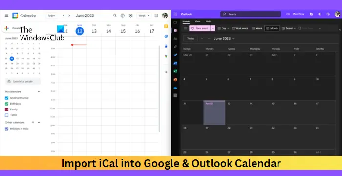 Slik importerer du iCal til Google- og Outlook-kalenderen