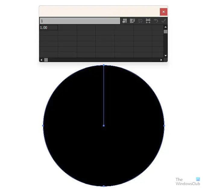  كيفية عمل رسم بياني دائري مجوف في Illustrator - نافذة الرسم البياني والبيانات 1