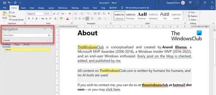   Utilitzeu Ctrl+F per trobar paraules a MS Word