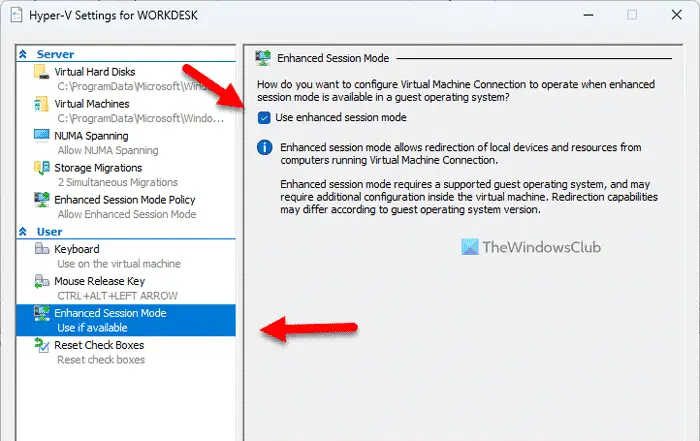   Cómo habilitar la sesión mejorada de Hyper-V en Windows 11